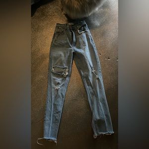 A&F Curve Love Straight Leg Jeans